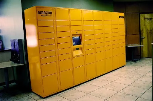 Amazon Hub package locker available for pickup and drop-off service